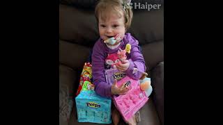 Fake toddler loves her candy. #ai #shorts