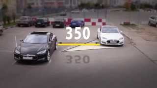 Тесла зеркала Тест слепых зон - Tesla Model S Mirrors Blind Spots American vs European