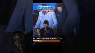 Los campeones del mundo asi fue el recibimiento.