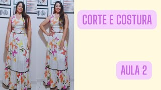 CORTE E COSTURA VESTIDO ESTILO FARM. DIY- FAÇA VOCÊ MESMO.        ( 2 vídeo aula )