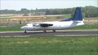 Denim Air F50 landing at Maastricht-Aachen Airport