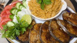 Fried fish with rice/Arabic dish/Рыба с рисом по арабскому рецепту/