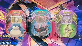 Opening the Pokemon Mighty Mysterious Tins (Evolving Skies)