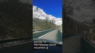 Matterhorn Switzerland mountains road driving in snow ❄️