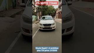 Skoda Rapid 1.6 ambition plus TDi diesel 2013 model single owner price : 315000 #mohanrajcars