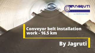 Conveyor belt installation work - Heidelberg cement