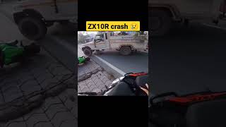 Kawasaki zx10r live crash #shorts #youtubeshorts