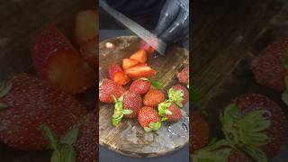 Strawberry juice recipe #satisfying #summer  shorts #asmr