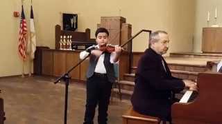 David Tovmasyan 8 yr.old -Violin Sarabande in G Minor-- Carl Bohm