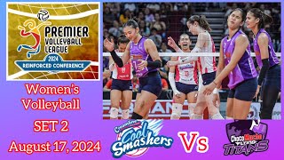 CHOCO MUCHO VS CREAMLINE SET 2 PREMIER VOLLEYBALL LEAGUE REINFORCED CONFERENCE August 17, 2024