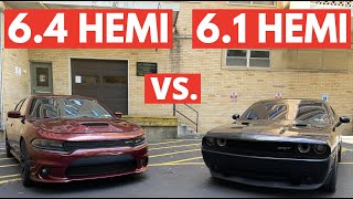 CHALLENGER SRT8 VS. SCATPACK CHARGER (6.1 VS. 6.4) *WHO'S FASTER?!