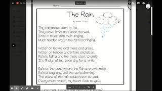 The Rain  Read Aloud