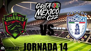 FC Juárez vs Pachuca Jornada 14 Grita México Clausura 2022. (Simulación FIFA 22).