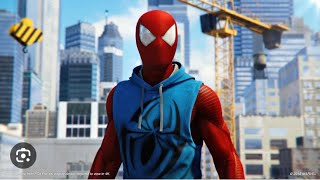 Spider-Man ps4-Scarlet spider suit free roam gameplay