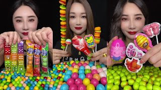 Satisfying sweet mukbang 😍 ASMR candy unwrapping experience #asmr #mukbang #candy #eating