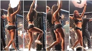 UFC Sao Paulo: ring girls gostosas (UFC cage girls hot booty in thong)