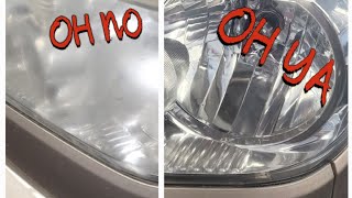 How to perform headlight restoration (time lapse)