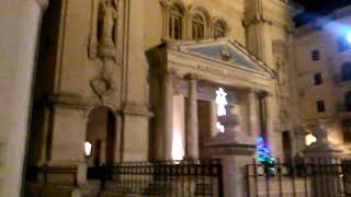 Madonna Baracka Cathedral at nightfall in Gzira Malta