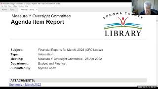 April 25, 2022 - Measure Y Oversight Committee