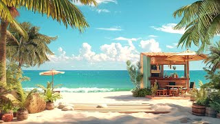 Beach Cafe with Soft Ocean Sounds and Relaxing Jazz Music to Relax | Bora Bora Vibes