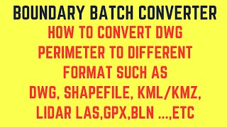 batch converter|| how to convert perimeter to different format