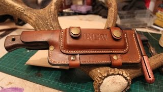 Handmade Leather Horizontal Carry Sheath for Condor Bushlore