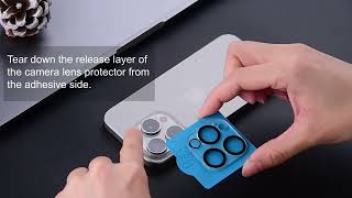 Tutorial for Installing Tempered Glass camera lens Protector.