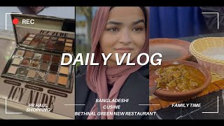 Makeup Haul, Park Day & New Bangladeshi  Restaurant in Bethnal Green , PR unboxing | Vlog