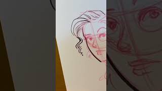 Let’s Draw #inking #drawingstyle #art #drawing #faces #portrait #makingComics #comics