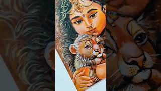 Durga Maa/Little Maa  #shots #shortvideo #painting #easydrawing #trending #viral #acrylic #ytshort