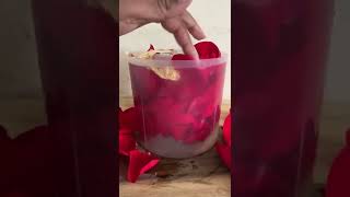 Ice Mold DIY with Rose Petals and Gold Leaf