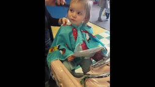 Peyton's 1st haircut 2/26/16