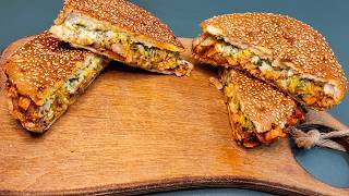 Grilled chicken sandwich with galaxy sauce | High protein meal