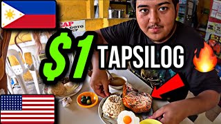 Foreigner First Time Eating $1 Silog Meal In The Philippines!🇵🇭(I Can’t Believe Its Only 50 Peso)