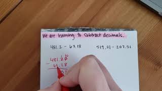 Subtracting with Decimals