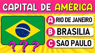 Adivina las "35 CAPITALES DE AMÉRICA"🌎 🧐🧠| ¿Cuántas CAPITALES AMERICANAS Reconoces? | Reto Geografía