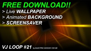 FREE DOWNLOAD!! Live Wallpaper & Background - VJ LOOP 21 - 4K - Square Tunnel & Colors