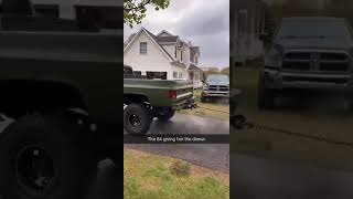 Squarebody Chevy pulls Ford power stroke 😂