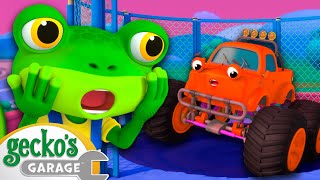 The MONSTER TRUCK Mix Up | Max the Monster Truck | Truck and Bus Cartoon | Gecko's Garage