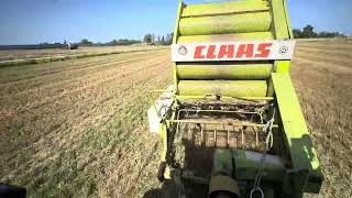 Claas rollant 62 straw production and Massey Ferguson 290