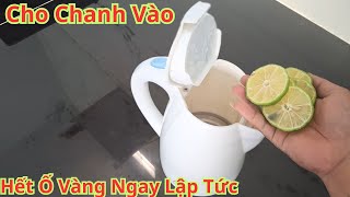 Chỉ Cần Cho Vài Lát Chanh Vào Bình Siêu Tốc Là Những Vết Bẩn Ố Vàng Sẽ Biến Ngay Lập Tức Trắng Như M