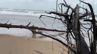 4K HDR 60fps - Cyclone Burevi | Nagore Beach Tamil nadu