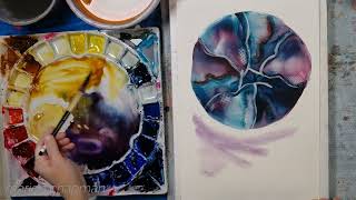 Watercolor abstract leftover paint | Journal cover background