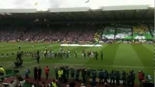 Scottish cup final. Hibernian-Hearts 1-5. Teams entrance