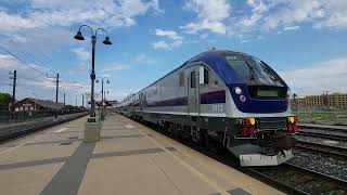 Altamont Commuter Express Arriving at Santa Clara Station California