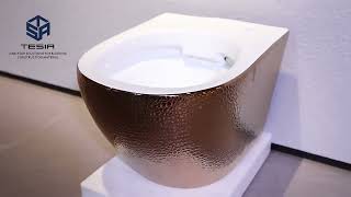 Customized Golden wall hung toilet