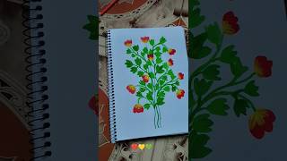 flower painting using three colours