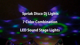 Spriak Disco Dj Lights 7 Color Combination LED Sound Stage Lights