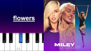 Miley Cyrus - Flowers  | Piano Tutorial