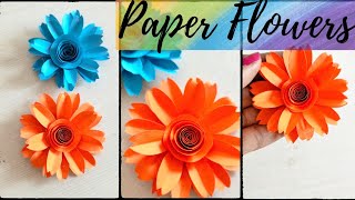 DIY Paper Flowers 🌸🌸 😍 #diy #papercraft #paperflower #easycreativecrafts #crafts #flowers #homedecor